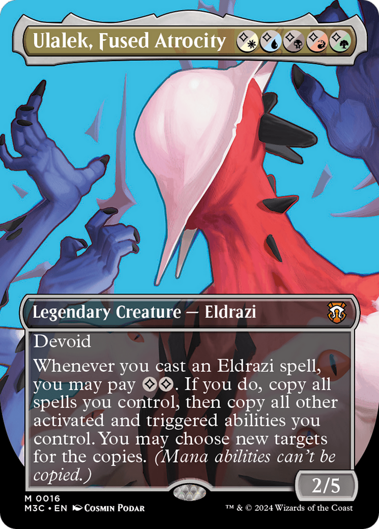 Ulalek, Fused Atrocity (Borderless) (M3C-016) - Modern Horizons 3 Commander (Borderless) Foil