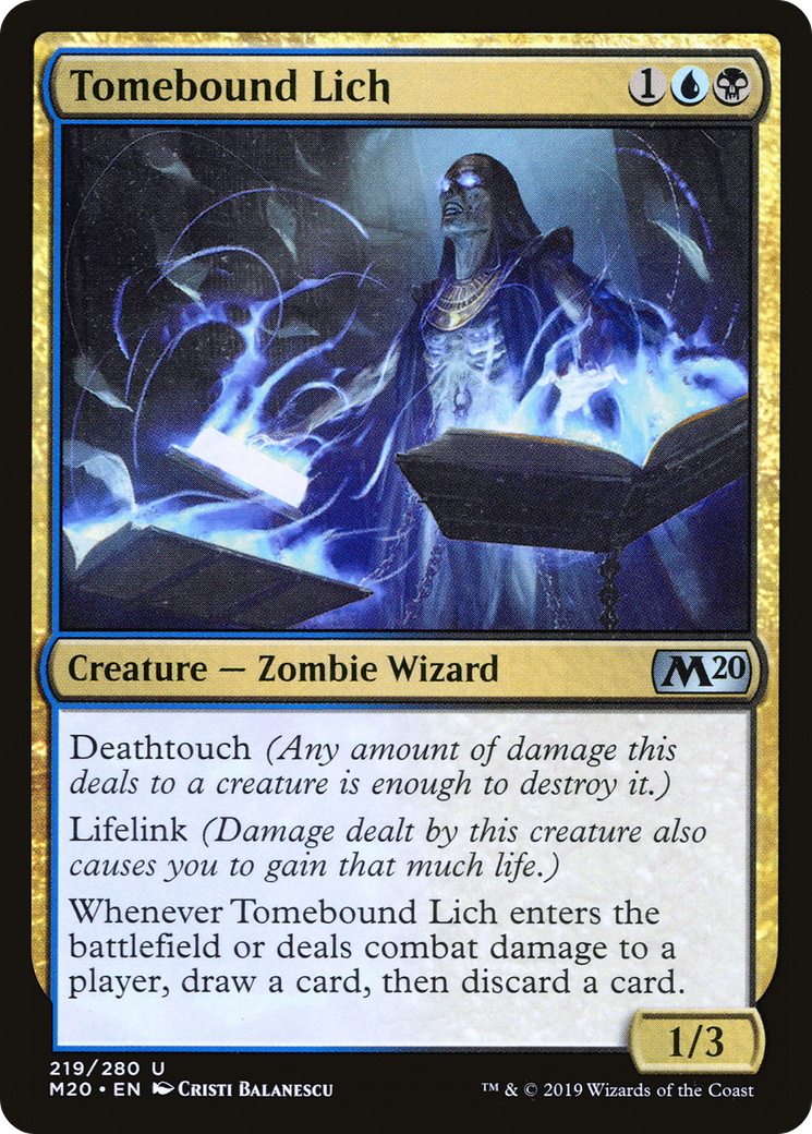 Tomebound Lich (M20-219) - Core Set 2020 Foil