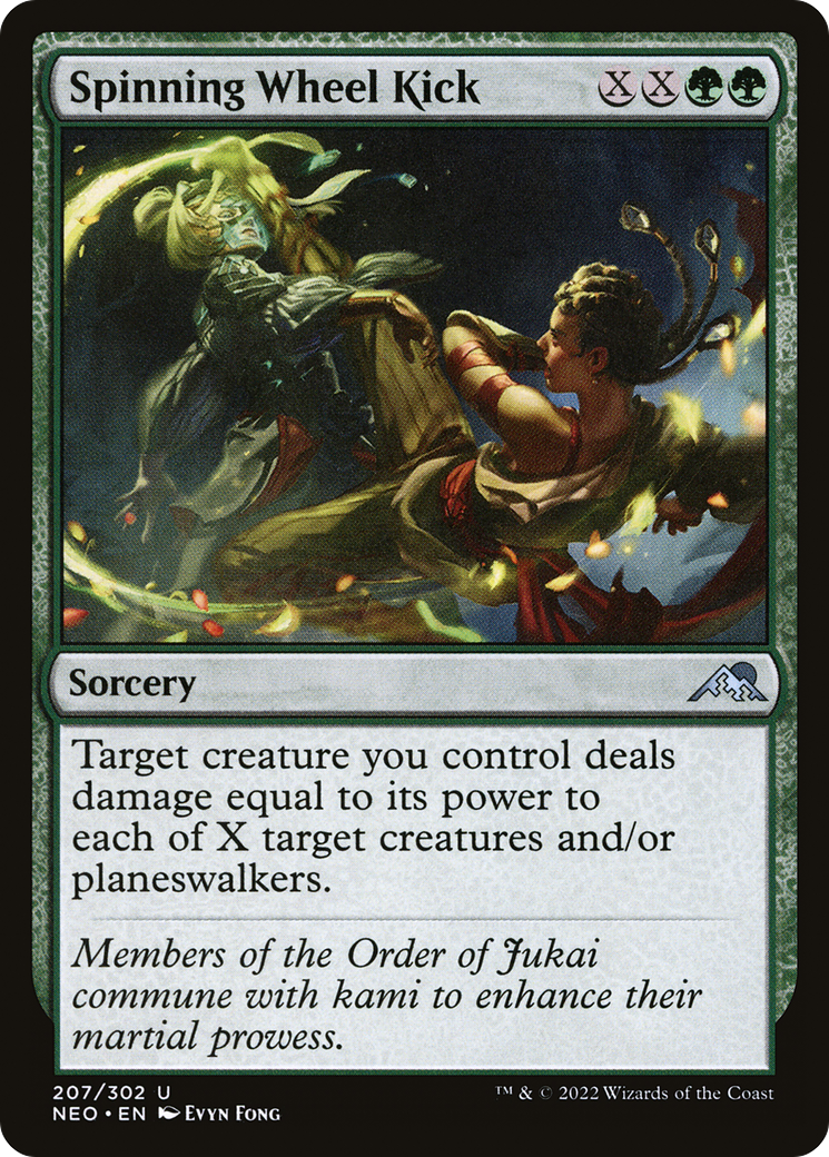 Spinning Wheel Kick (NEO-207) - Kamigawa: Neon Dynasty Foil