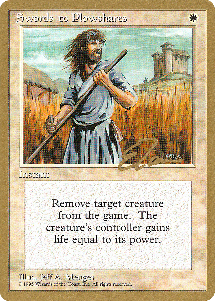 Swords to Plowshares - 1996 Eric Tam (4ED) (WCD-) - Pro Tour Collector Set