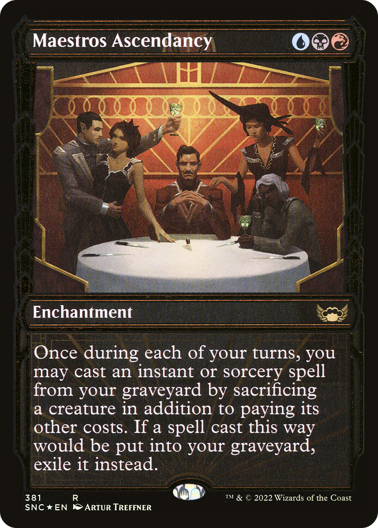 Maestros Ascendancy (Gilded Foil) (SNC-381) - Streets of New Capenna: (Showcase) Foil