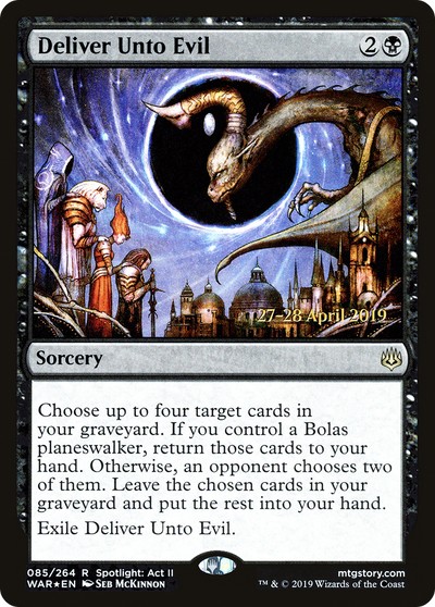 Deliver Unto Evil (PRE-085) - War of the Spark Promos Foil