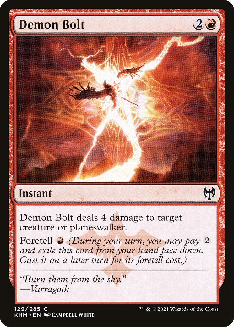 Demon Bolt (KHM-129) - Kaldheim Foil