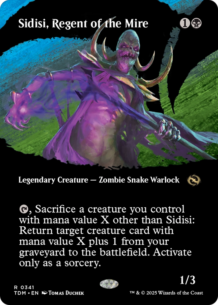 Sidisi, Regent of the Mire (Borderless) (TDM-341) - Tarkir: Dragonstorm: (Showcase) (Borderless)