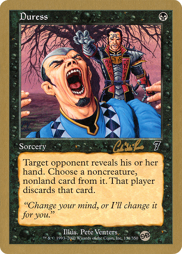 Duress - 2002 Carlos Romao (7ED) (SB) (WCD-) - World Championship Decks 2002