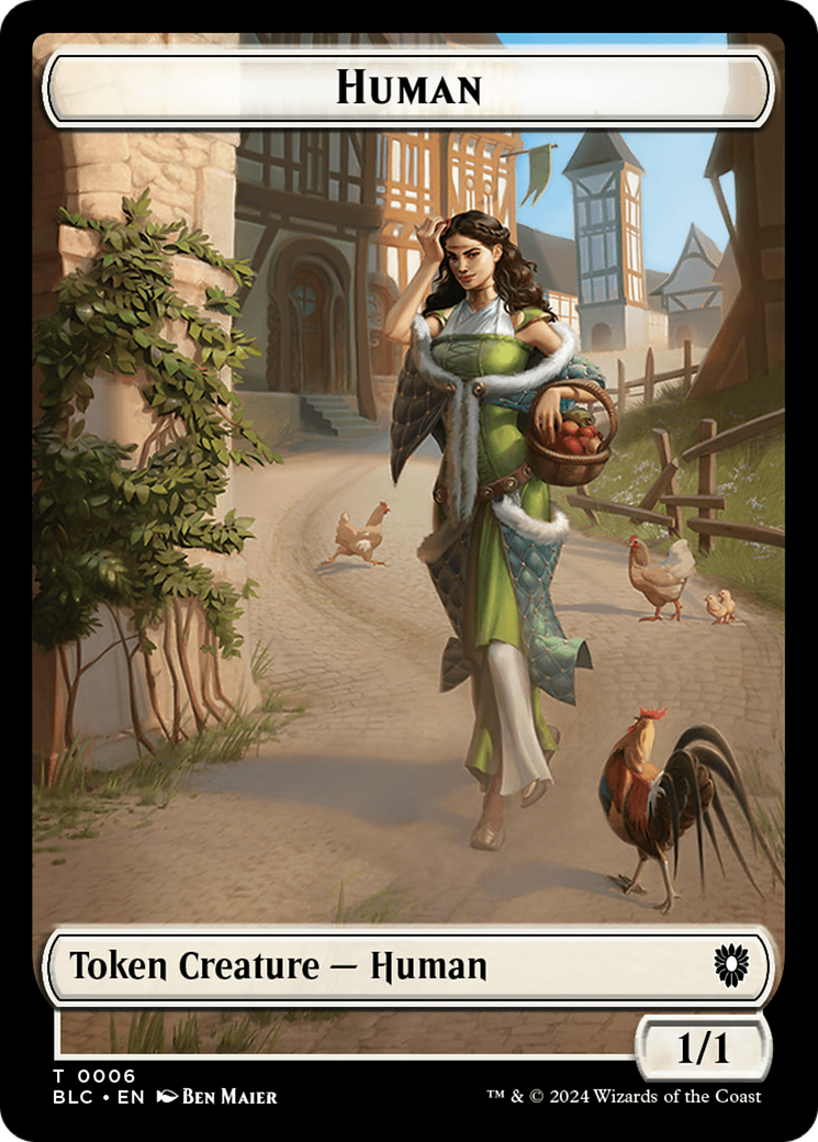 Human (TBLC-006) - Bloomburrow Commander Tokens