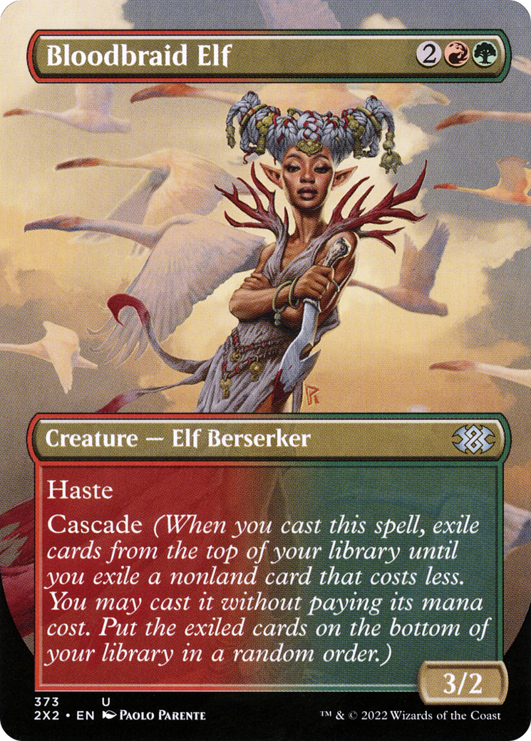 Bloodbraid Elf (Borderless) (2X2-373) - Double Masters 2022 (Borderless) Foil