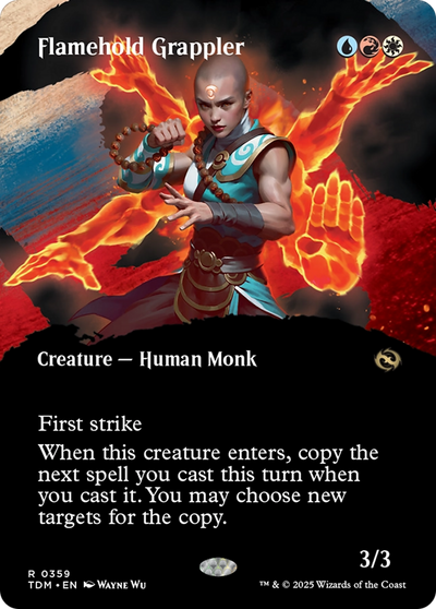Flamehold Grappler (Borderless) (TDM-359) - Tarkir: Dragonstorm: (Showcase) (Borderless)