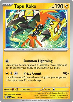 Tapu Koko 065/191  Deck Exclusives - Promo