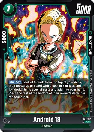 Android 18 (Tournament Pack 05) (FB04-057) - Tournament and Championship Promos Holofoil