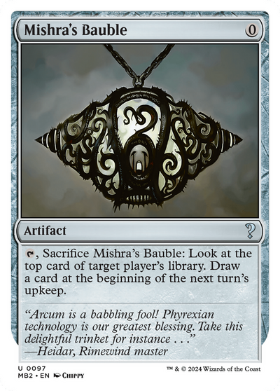 Mishra's Bauble (White Border) (MB2-097) - Mystery Booster 2