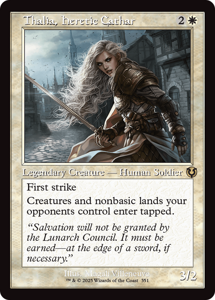 Thalia, Heretic Cathar (Retro Frame) (INR-351) - Innistrad Remastered Foil