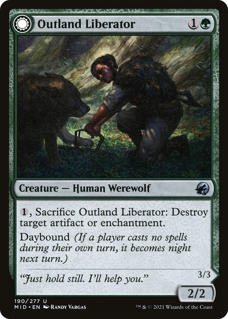 Outland Liberator (MID-190) - Innistrad: Midnight Hunt: (Double Faced Transform) Foil