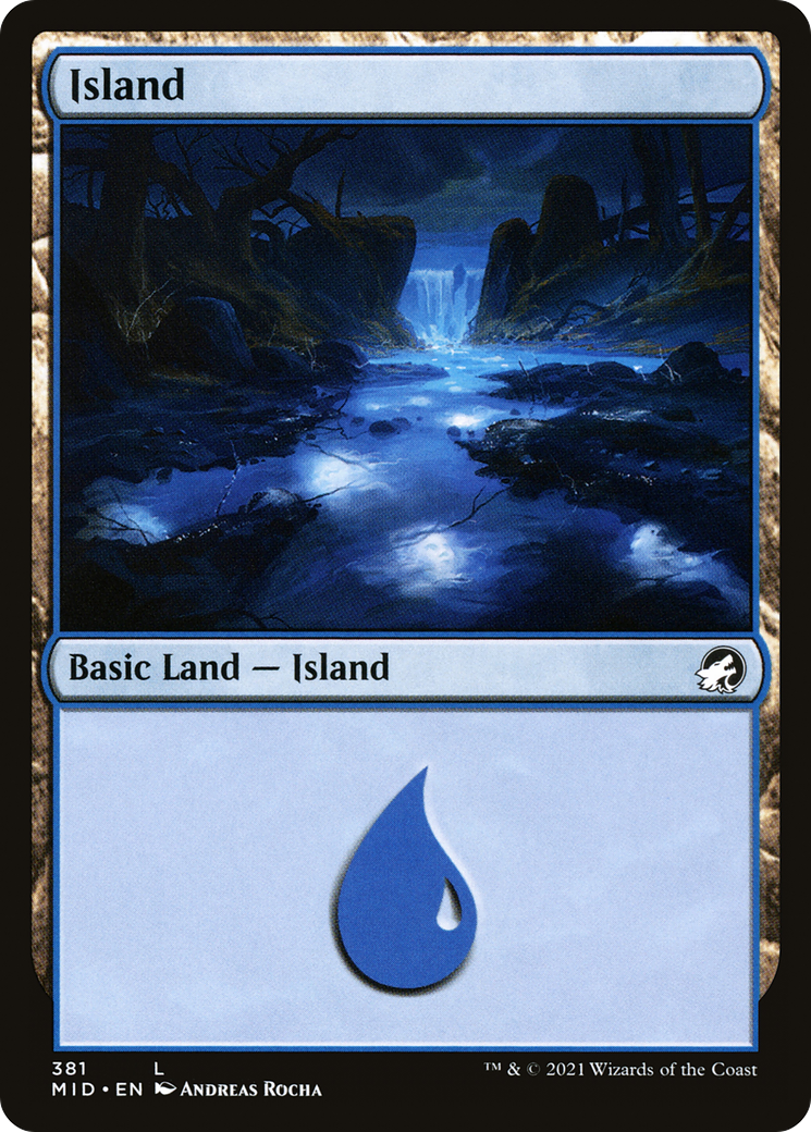 Island (381) (MID-381) - Innistrad: Midnight Hunt Foil