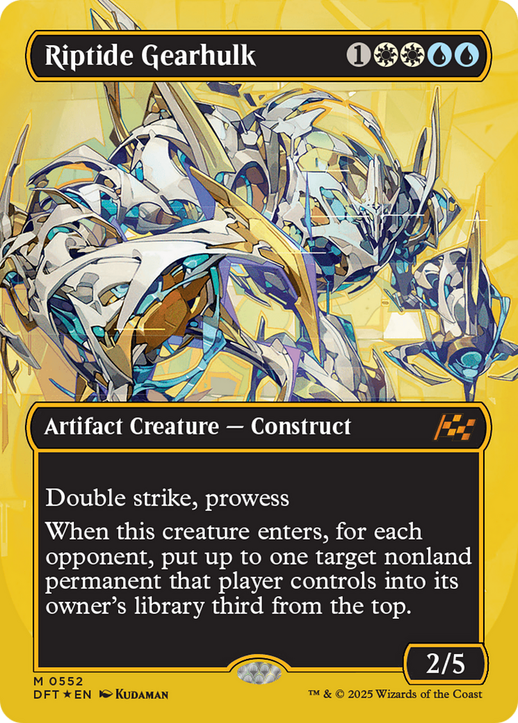 Riptide Gearhulk (Borderless) (First-Place Foil) (DFT-552) - Aetherdrift (Borderless) Foil