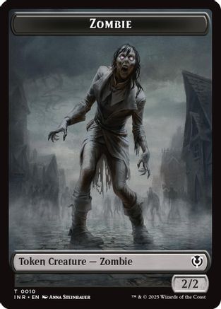 Zombie (0010) // Blood Double-Sided Token (INR-10 // 21) - Innistrad Remastered Foil