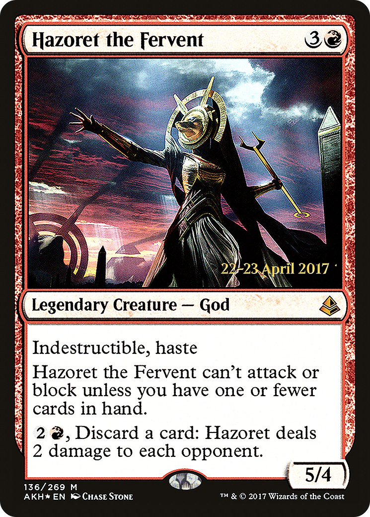 Hazoret the Fervent (PRE-136) - Amonkhet Promos Foil