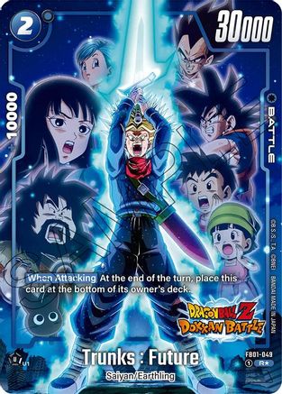 Trunks : Future - FB01-049 (Dragon Ball Z Dokkan Battle Alternate Art) (FB01-049) - Awakened Pulse Alternate Art Reprints Holofoil
