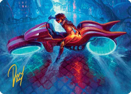 Chandra, Spark Hunter Art Card (Gold-Stamped Signature) (AADFT-020) - Art Series: Aetherdrift