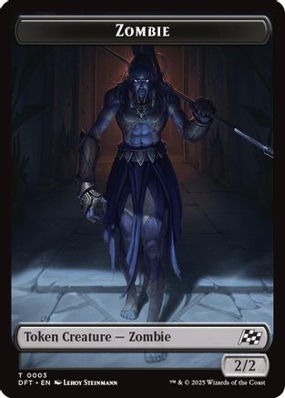 Zombie (0003) // Pilot Double-Sided Token (DFT-3 // 1) - Aetherdrift Foil