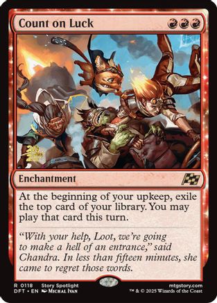 Count on Luck (PRE-118) - Prerelease Cards Foil
