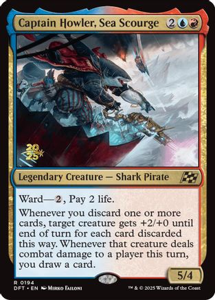 Captain Howler, Sea Scourge (PRE-194) - Prerelease Cards Foil