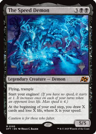 The Speed Demon (PPDFT-105) - Promo Pack: Aetherdrift Foil