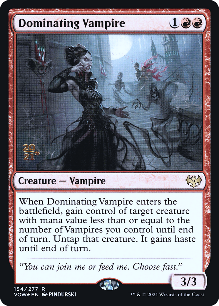 Dominating Vampire (PRE-154) - Innistrad: Crimson Vow Promos Foil