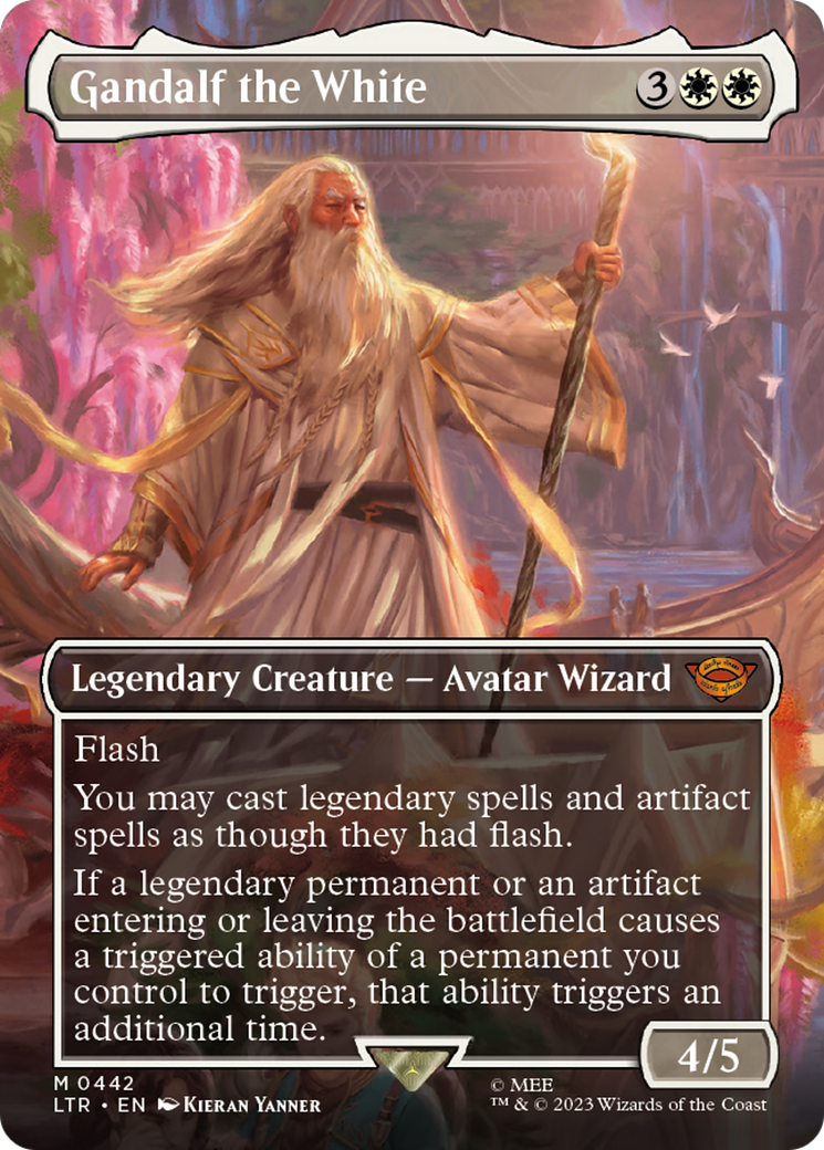 Gandalf the White (Borderless) (LTR-442) - The Lord of the Rings: Tales of Middle-earth (Borderless) Foil