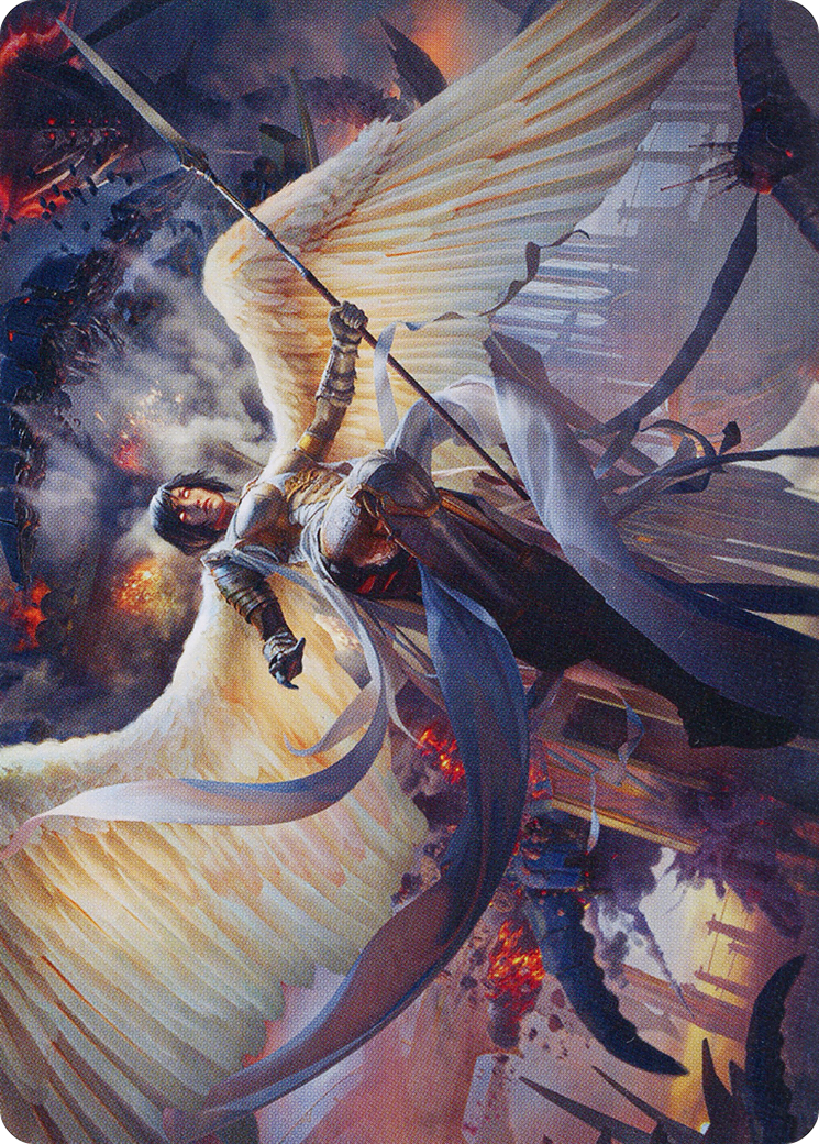 Serra Faithkeeper // Serra Faithkeeper (AMOM-007) - March of the Machine Art Series (Borderless) Foil