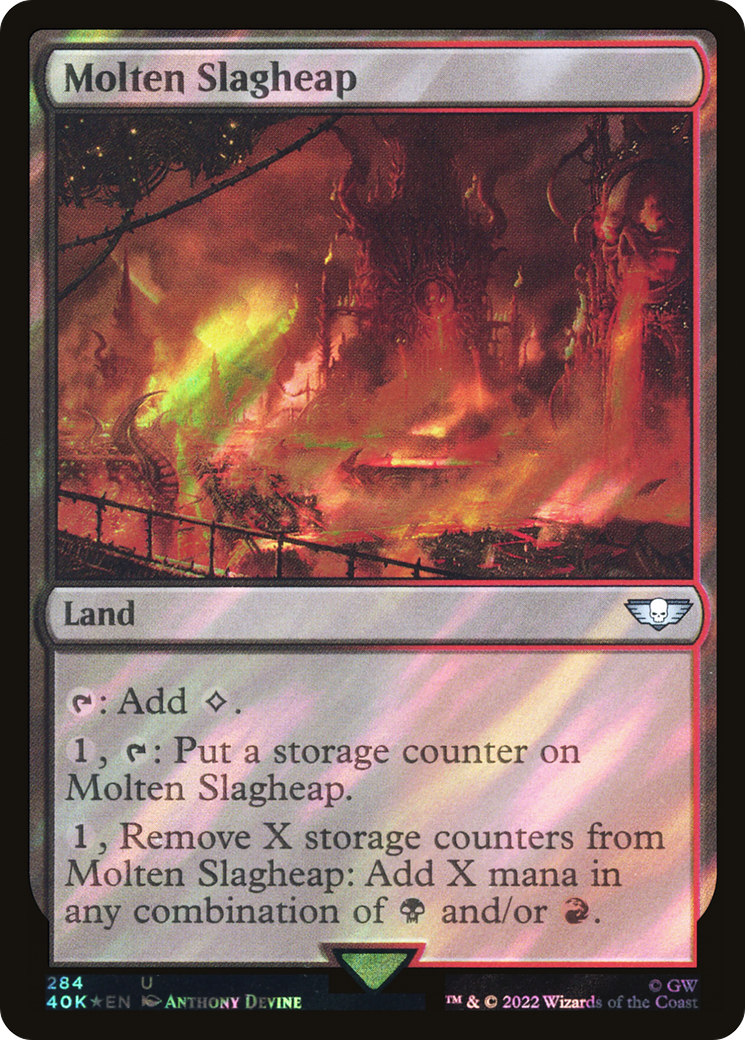 Molten Slagheap (Surge Foil) (40K-284) - Warhammer 40,000 Commander Foil