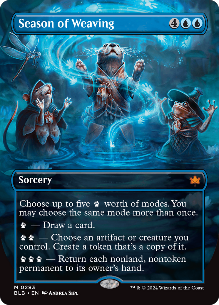 Season of Weaving (Borderless) (BLB-283) - Bloomburrow: (Showcase) (Borderless)