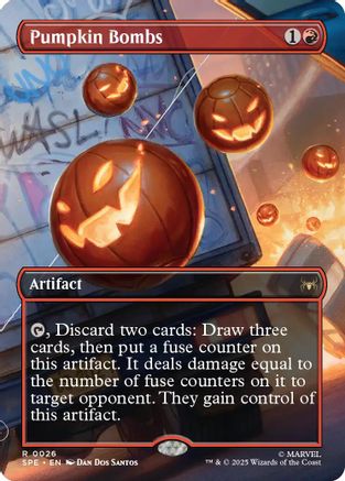 Pumpkin Bombs (Borderless) (SPE-026) - Marvel's Spider-Man: Eternal-Legal Foil