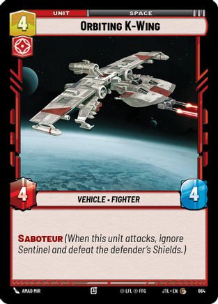 Orbiting K-Wing (Foil) (664) - Jump to Lightspeed Foil