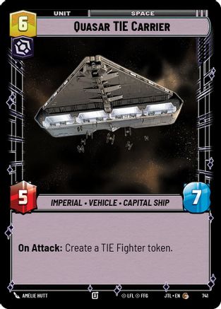 Quasar TIE Carrier (Foil) (741) - Jump to Lightspeed Foil