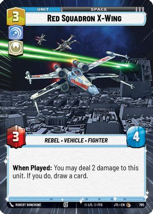 Red Squadron X-Wing (Hyperspace Foil) (785) - Jump to Lightspeed Foil
