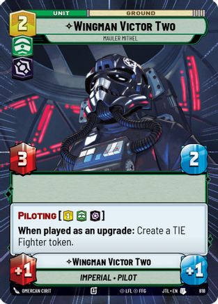 Wingman Victor Two - Mauler Mithel (Hyperspace Foil) (818) - Jump to Lightspeed Foil