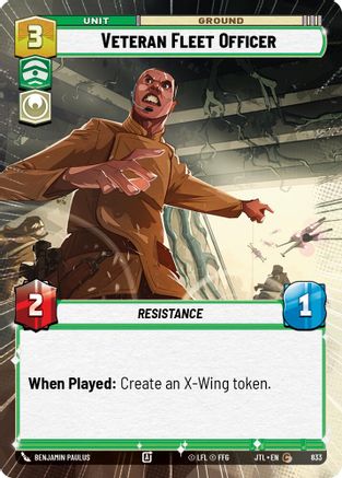 Veteran Fleet Officer (Hyperspace Foil) (833) - Jump to Lightspeed Foil