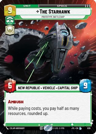 The Starhawk - Prototype Battleship (Hyperspace Foil) (839) - Jump to Lightspeed Foil