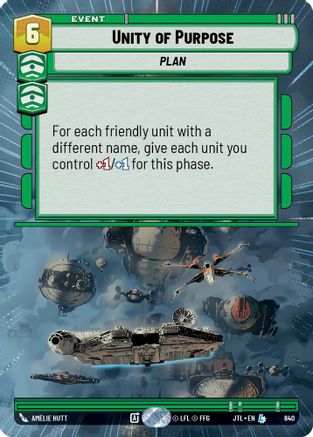 Unity of Purpose (Hyperspace Foil) (840) - Jump to Lightspeed Foil