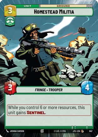 Homestead Militia (Hyperspace Foil) (847) - Jump to Lightspeed Foil