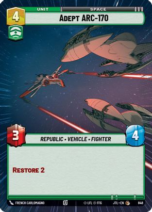 Adept ARC-170 (Hyperspace Foil) (848) - Jump to Lightspeed Foil