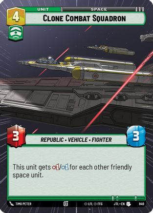 Clone Combat Squadron (Hyperspace Foil) (849) - Jump to Lightspeed Foil