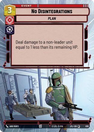 No Disintegrations (Hyperspace Foil) (878) - Jump to Lightspeed Foil