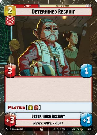 Determined Recruit (Hyperspace Foil) (893) - Jump to Lightspeed Foil
