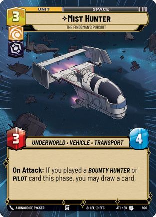 Mist Hunter - The Findsman's Pursuit (Hyperspace Foil) (920) - Jump to Lightspeed Foil