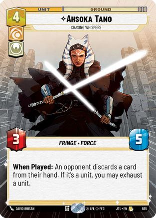 Ahsoka Tano - Chasing Whispers (Hyperspace Foil) (935) - Jump to Lightspeed Foil