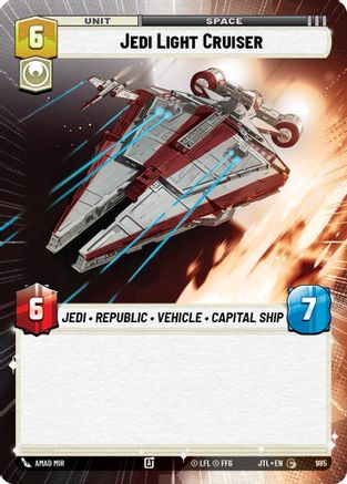Jedi Light Cruiser (Hyperspace Foil) (985) - Jump to Lightspeed Foil