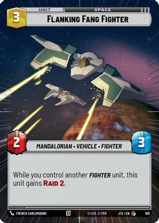Flanking Fang Fighter (Hyperspace Foil) (991) - Jump to Lightspeed Foil