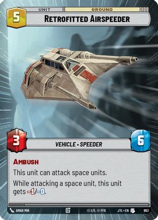 Retrofitted Airspeeder (Hyperspace Foil) (993) - Jump to Lightspeed Foil